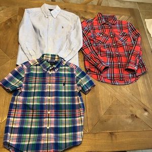 Ralph Lauren polo button down shirts bundle lot boys 6